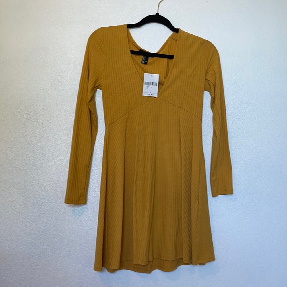 Yellow long sleeve dress